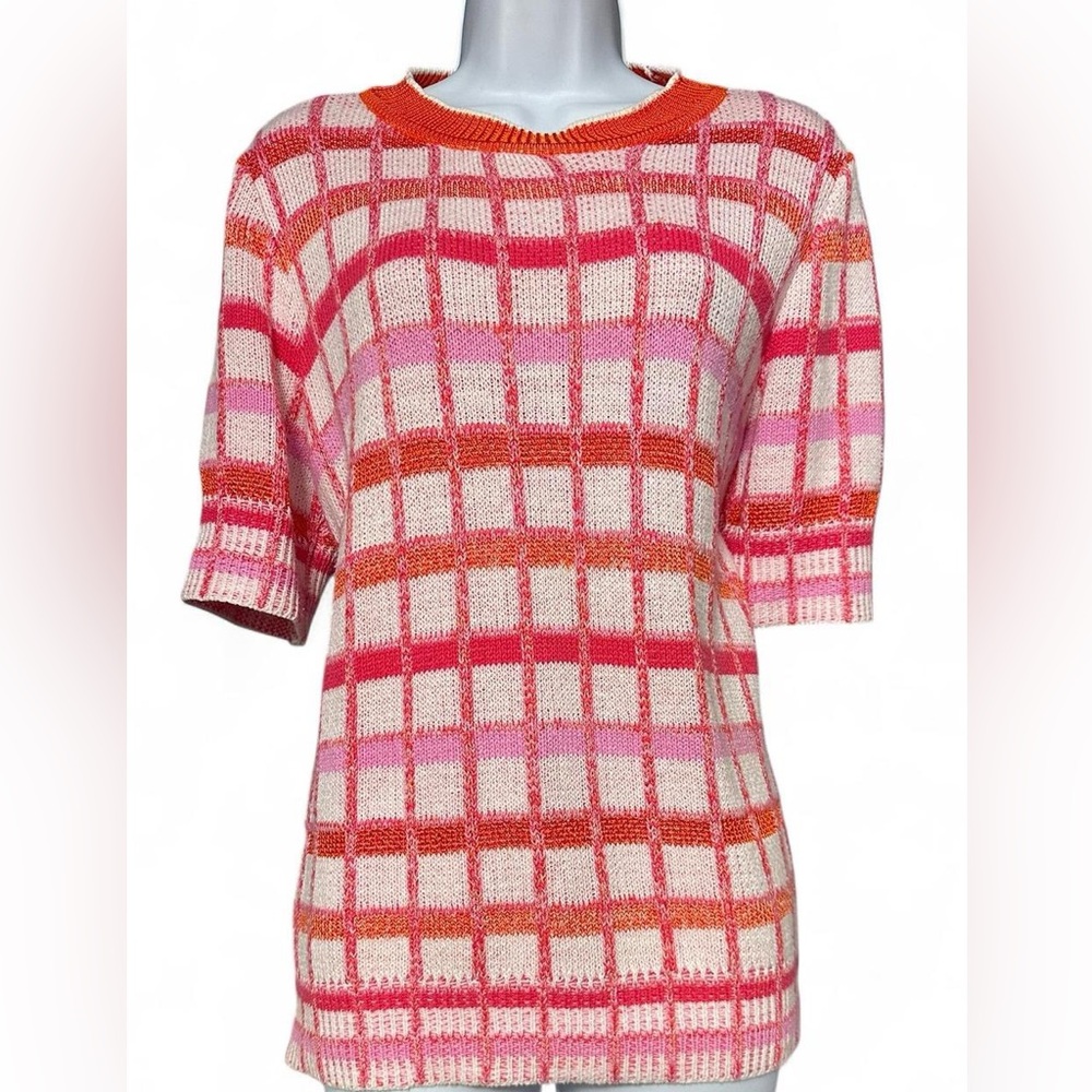 Ann Taylor Pink and Orange Knit Sweater